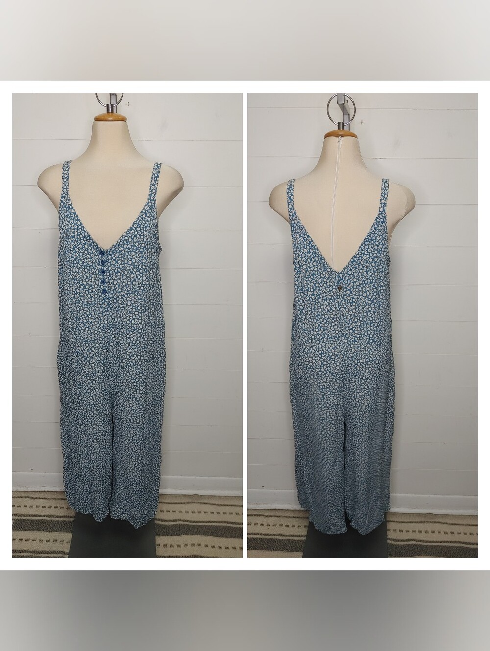 Billabong Florida Floral Wide Leg Jumpsuit Size 10 - Picture 2 of 12